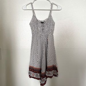 Smocked v cut dress